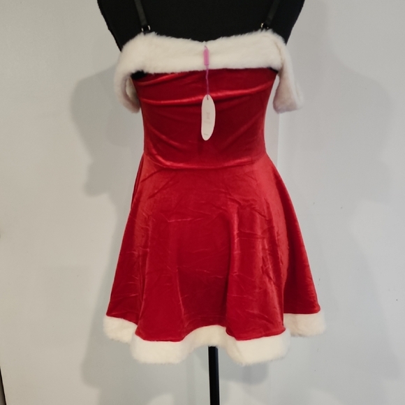Red Velvet Christmas / Holiday / Santa Mini Dress Sz small - Picture 5 of 8
